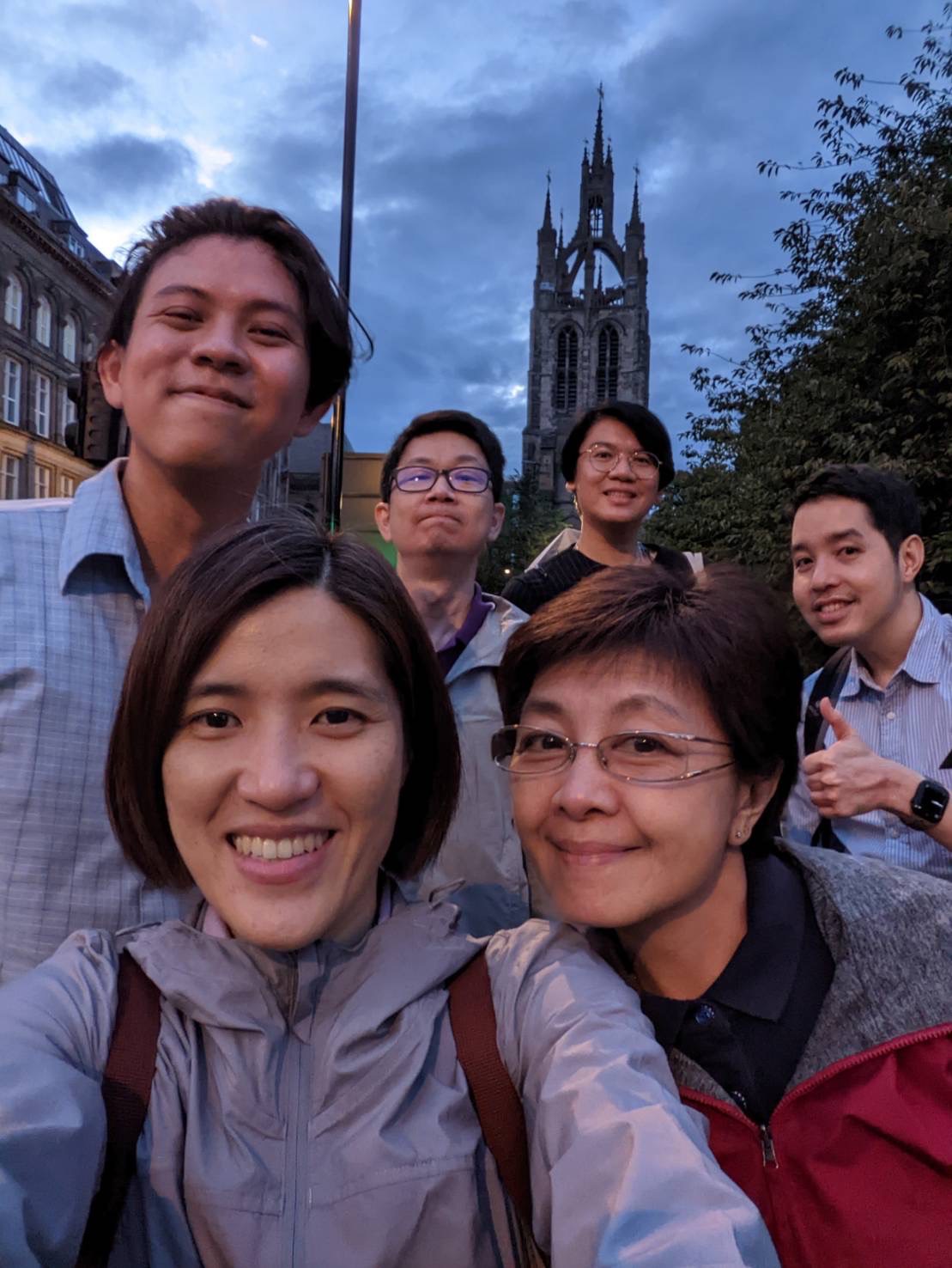 Group photo in City Centre, Newcastle upon Tyne